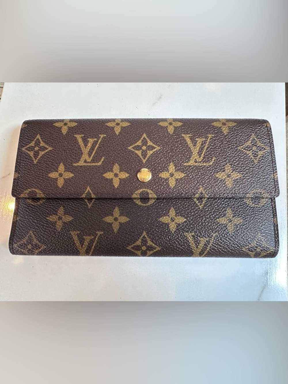 Vintage Louis Vuitton Porte Tresor International Trifold Wallet.